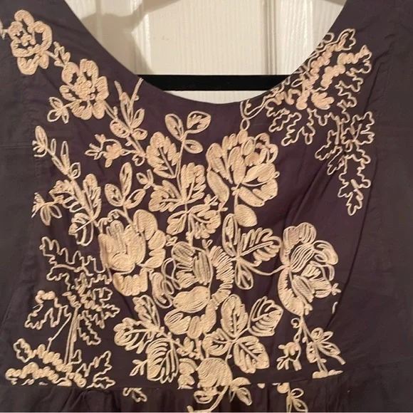 J.Crew Embroidered Dress tan brown sz 2 - Picture 3 of 6